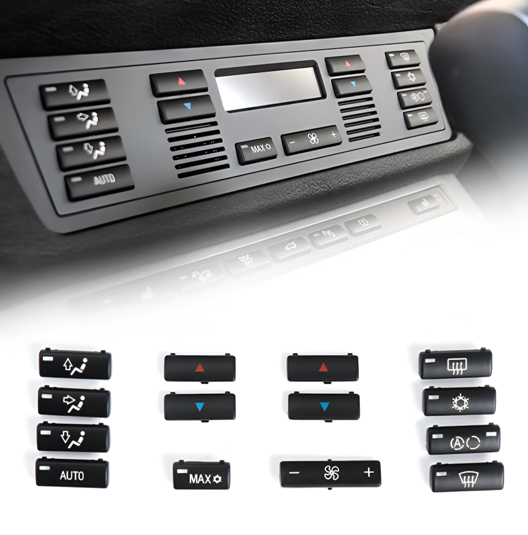 Set de boutons commande de climatisation/chauffage pour BMW Série 5 et M5 E39 (1996 - 2003)