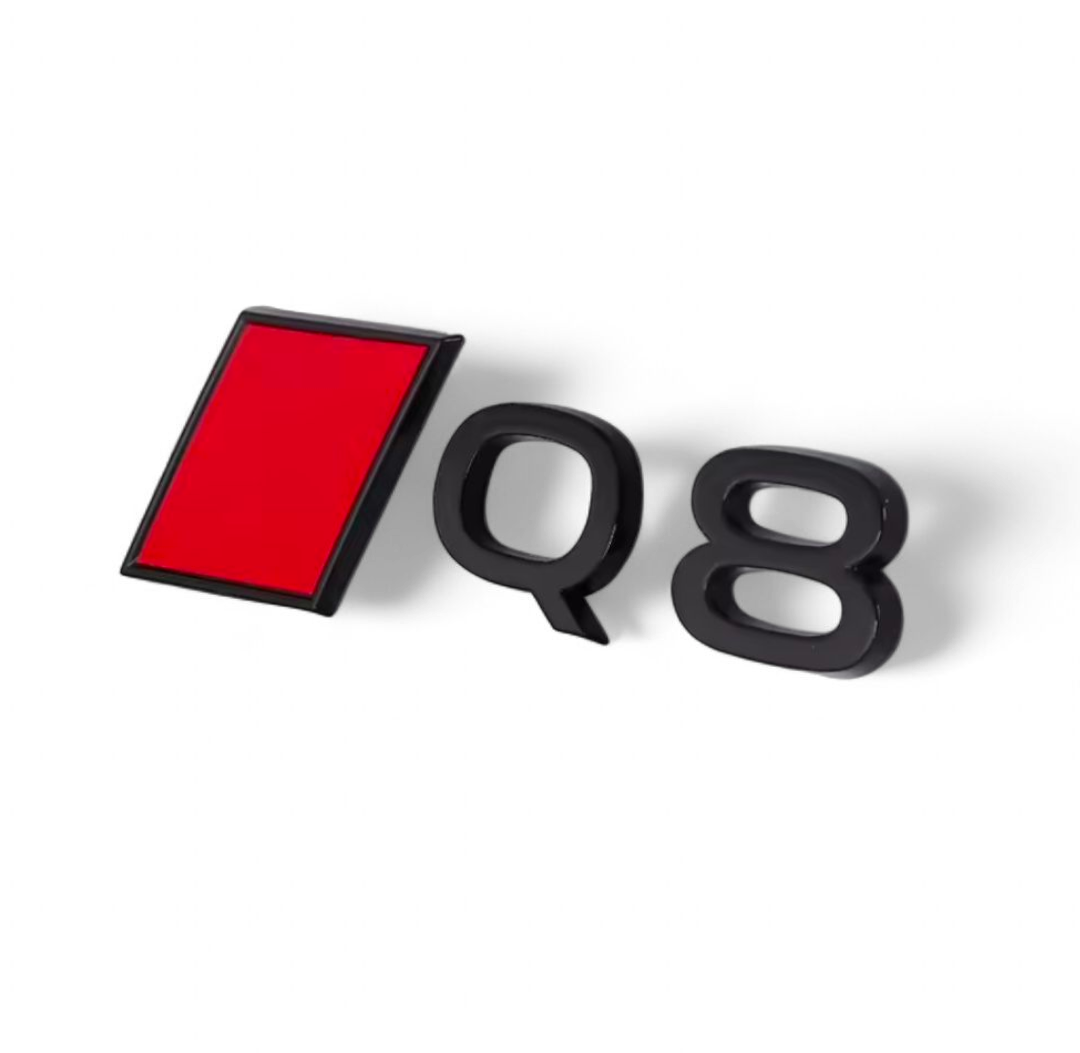 Logo de coffre noir Badge AUDI Q8 Black Edition