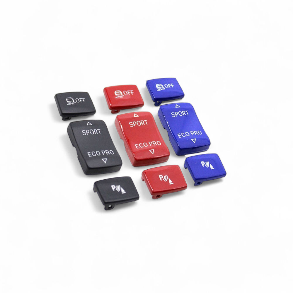 Boutons de Console Centrale Modes de Conduite Performance Rouges Bleus Noirs pour BMW Série 3 F30 et M3 F80 (2011 à 2019)