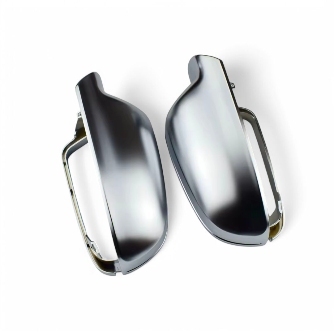 Coques de rétroviseurs Argent Mat Chrome pour Audi A4 B8 (2008 - 2015)
