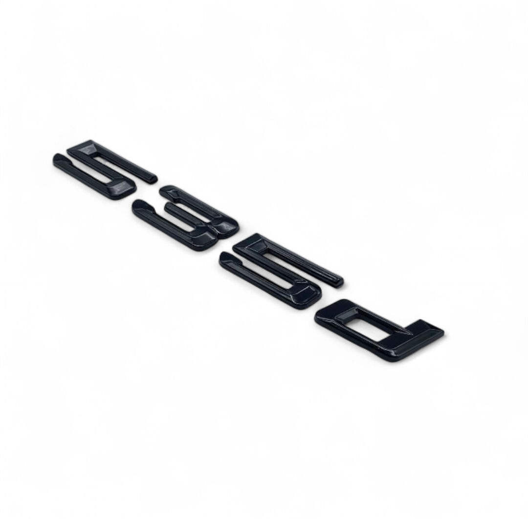 Badges Logos de coffre Noirs BMW Série 5 520d 525d 530d 535d 528i 535i E39 E60 F10