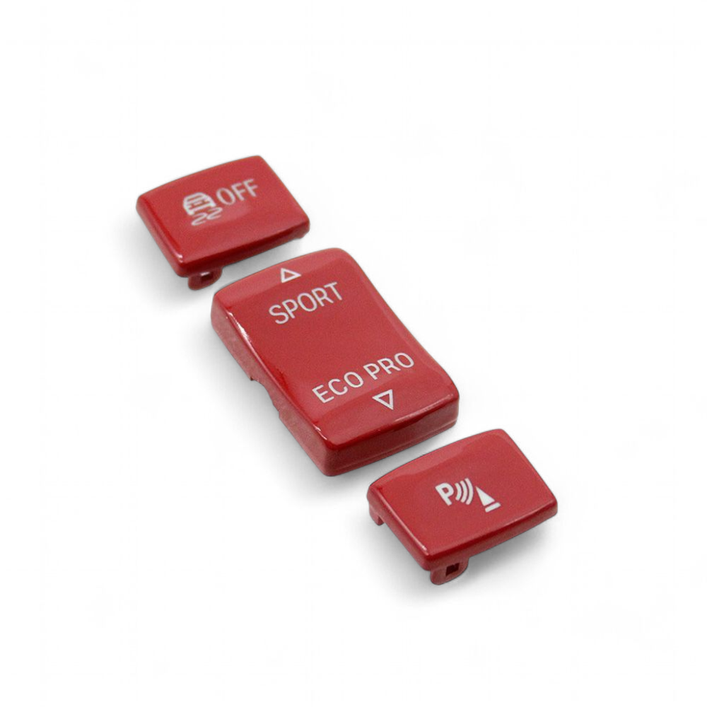 Boutons de Console Centrale Modes de Conduite Performance Rouges Bleus Noirs pour BMW Série 3 F30 et M3 F80 (2011 à 2019)