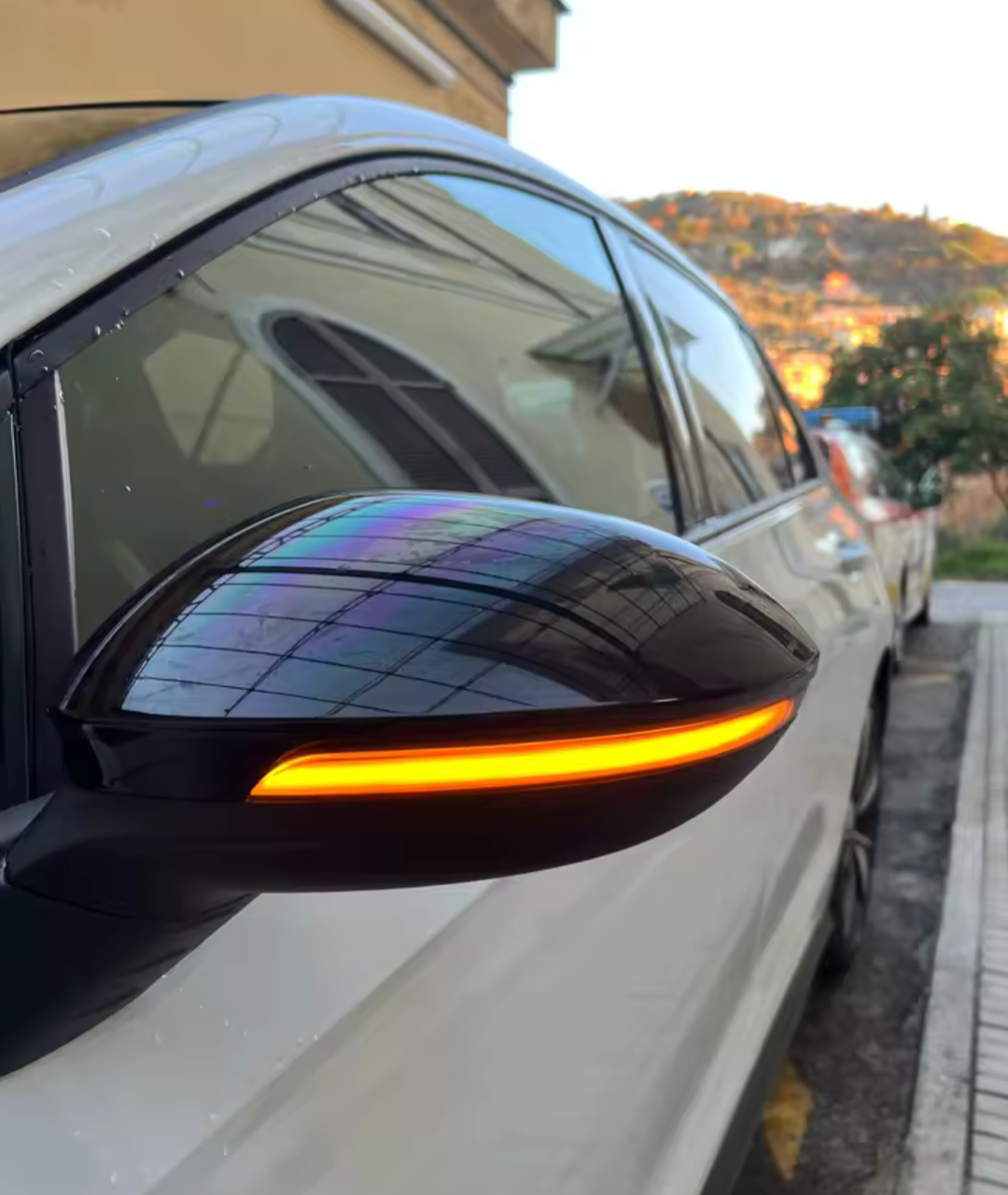 Coques de rétroviseurs noires brillantes pour VW Golf 8 (2020 - Aujourd'hui)