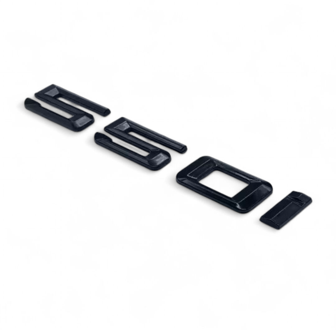 Badges Logos de coffre Noirs BMW Série 5 520d 525d 530d 535d 528i 535i E39 E60 F10