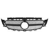 sivler color / CHINA MagicKit Silver Chrome Diamond Bumper Grille For Mercedes Benz W213 E200 E300 E400 2016-2019 Middle Grill Part WIithout Logo