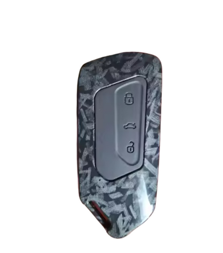 Coque de clé effet carbone pour Volkswagen