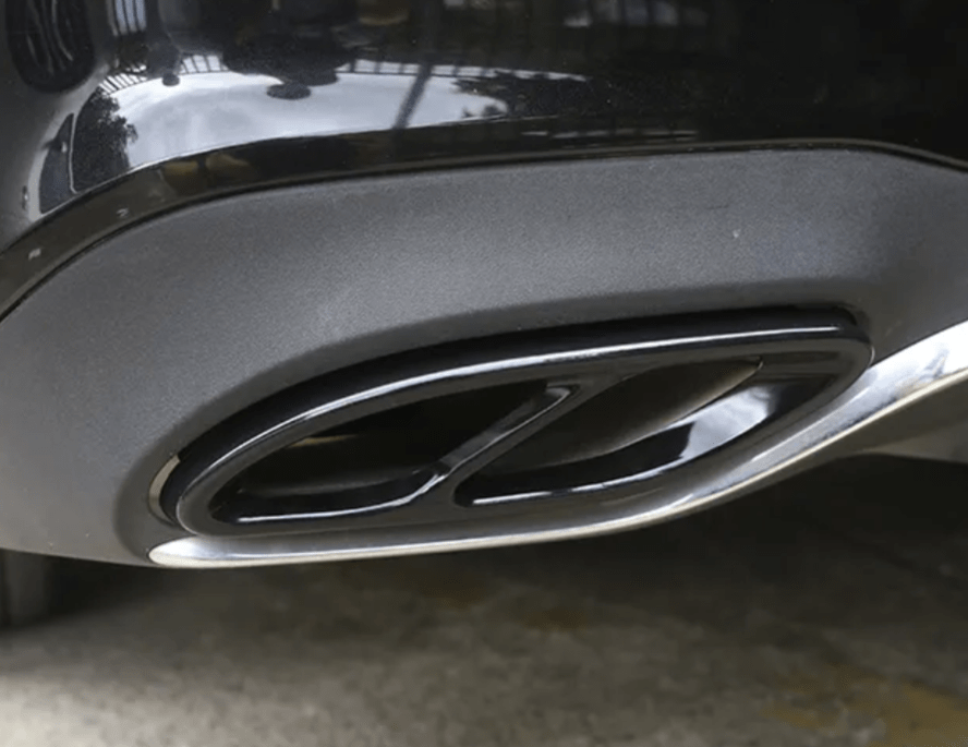 Sorties doubles Embouts d'Echappement Performance Noirs pour Mercedes CLA C117 AMG Line (2013-2019)