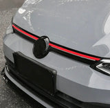 Emblèmes avant et arrière noirs logos VW GOLF 8 - Euro Racing Parts Baguette de calandre ROUGE type GOLF GTI pour VW GOLF 8