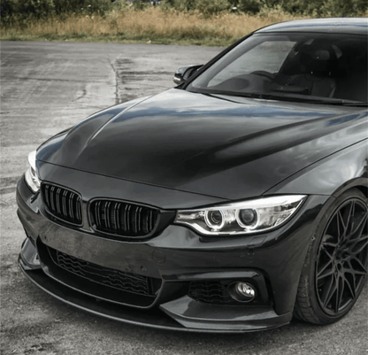 Équipée du pack M / Noir brillant Lame avant splitter pare-choc pour BMW Série 4 F32 (2020 à 2024)