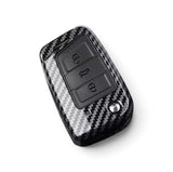 Coque de clé effet carbone pour Volkswagen
