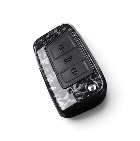 Coque de clé effet carbone pour Volkswagen