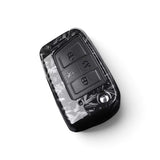 Coque de clé effet carbone pour Volkswagen