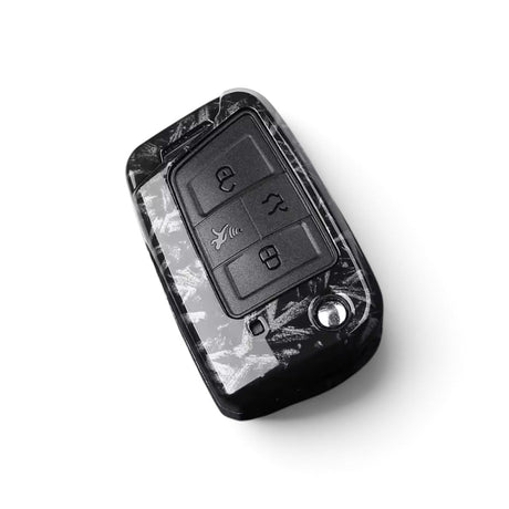 Coque de clé effet carbone pour Volkswagen