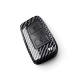 Coque de clé effet carbone pour Volkswagen