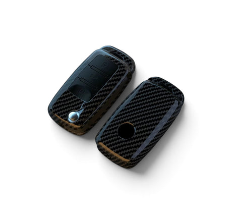Coque de clé effet carbone pour Volkswagen