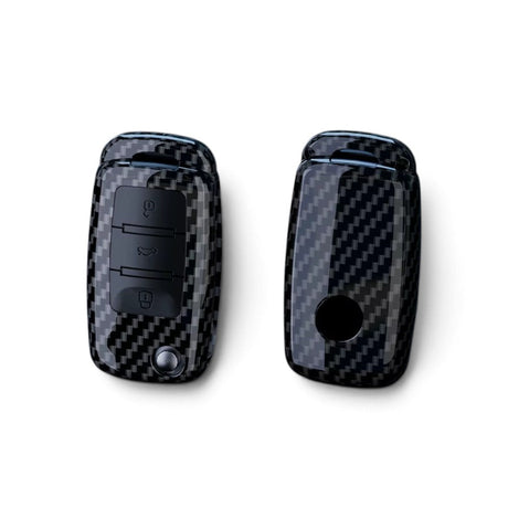 Coque de clé effet carbone pour Volkswagen