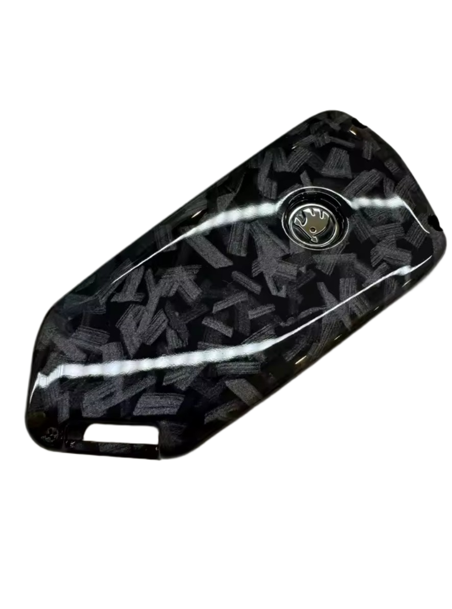 Coque de clé effet carbone pour Volkswagen
