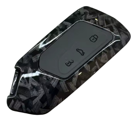 Coque de clé effet carbone pour Volkswagen