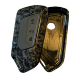 Coque de clé effet carbone pour Volkswagen