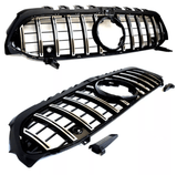 Argent / Avec caméra 360° Calandre Panamericana AMG GTR pour Mercedes Classe A W177 (2018 - Aujourd'hui)