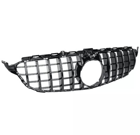 Noir / Avec caméra 360° Calandre Panamericana AMG GTR pour Mercedes Classe C W205 (2014 - 2018)