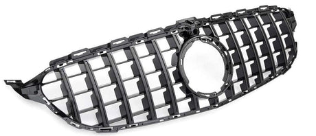 Noir / Avec caméra 360° / Après restylage (2018 à 2021) Calandre Panamericana AMG GTR pour Mercedes Classe C W205 (2014 - 2018)