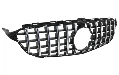 Argent / Avec caméra 360° Calandre Panamericana AMG GTR pour Mercedes Classe C W205 (2014 - 2018)