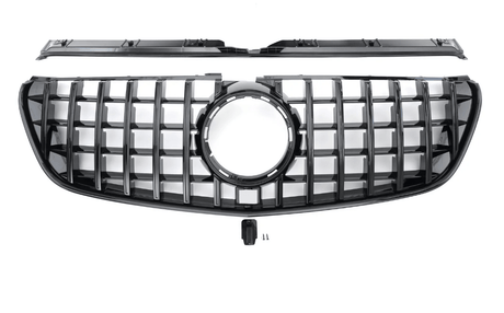 Noir / 2014 à 2019 (pré-restylage) Calandre Panamericana AMG GTR pour Mercedes Classe V W447 (2014 - 2022)