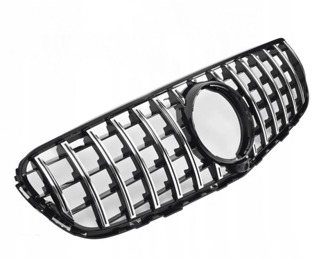 Argent / Avec caméra 360° Calandre Panamericana AMG GTR pour Mercedes GLC X253 (2015 - 2019)