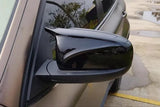 Coques de rétroviseurs type M Performance noires brillantes pour BMW X6 F16 (2014 - 2019)