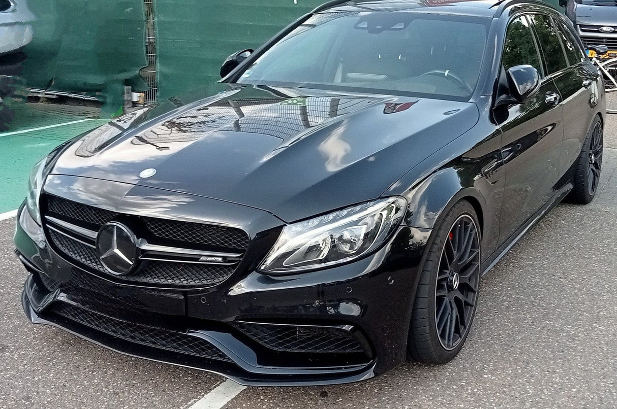 Emblème de calandre logo Mercedes-Benz noir et argent