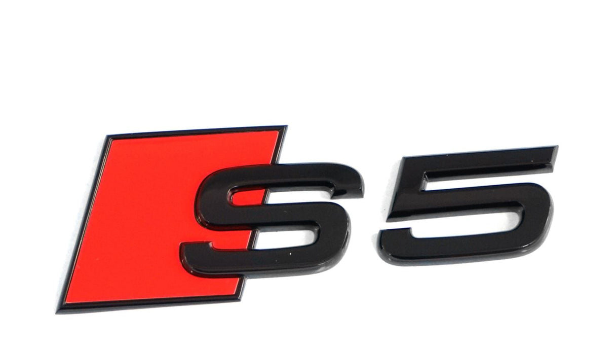 Emblème de coffre logo noir AUDI S5 Black Edition
