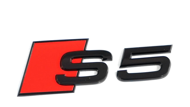 Emblème de coffre logo noir AUDI S5 Black Edition