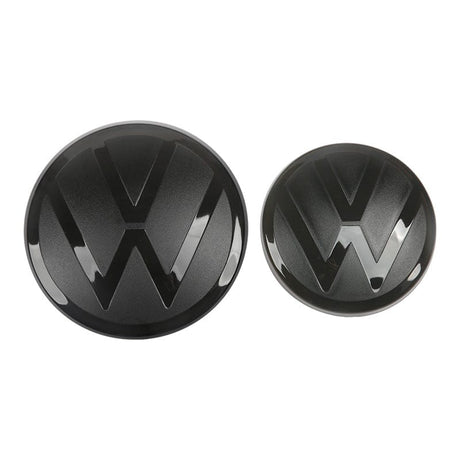 Emblèmes avant et arrière noirs logos VW POLO 6 (2017 à 2022)