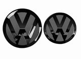 Emblèmes avant et arrière noirs logos VW POLO 6 (2017 à 2022)