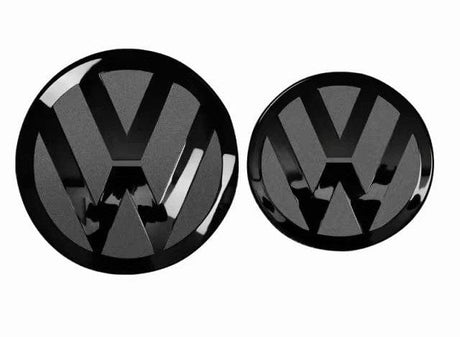 Emblèmes avant et arrière noirs logos VW POLO 6 (2017 à 2022)