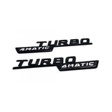 Emblèmes d'aile noirs logos TURBO 4MATIC pour Mercedes A45 CLA 45 AMG