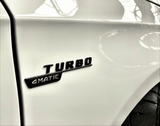 Emblèmes d'aile noirs logos TURBO 4MATIC pour Mercedes A45 CLA 45 AMG