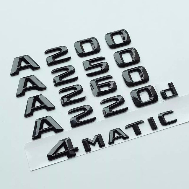 Emblèmes de coffre noirs logos Mercedes Classe A