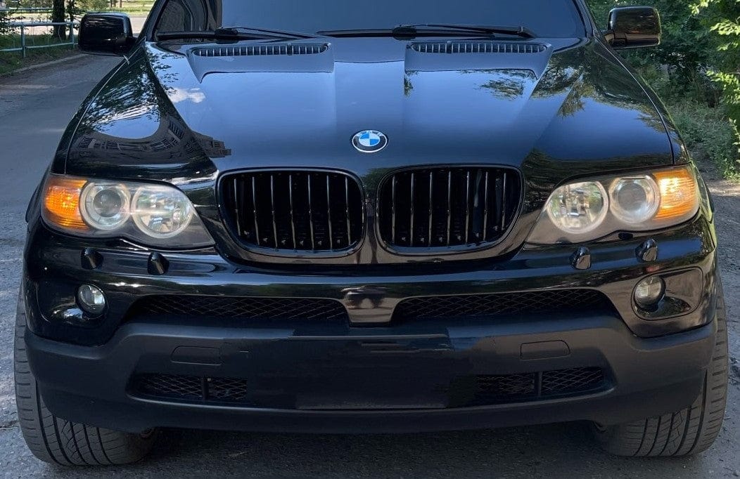 EHBOTA Griglia anteriore F39 di ricambio per BMW X2 Series F39 2018-IN, set da 2 pezzi (doppia lamella nera lucida