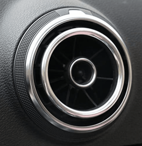 Audi A3 Phase 2 (2016 à 2020) / Argent (phase 2 uniquement) Entourages Grilles de Ventilation Intérieure colorés pour AUDI A3 8V (2013 - 2020)