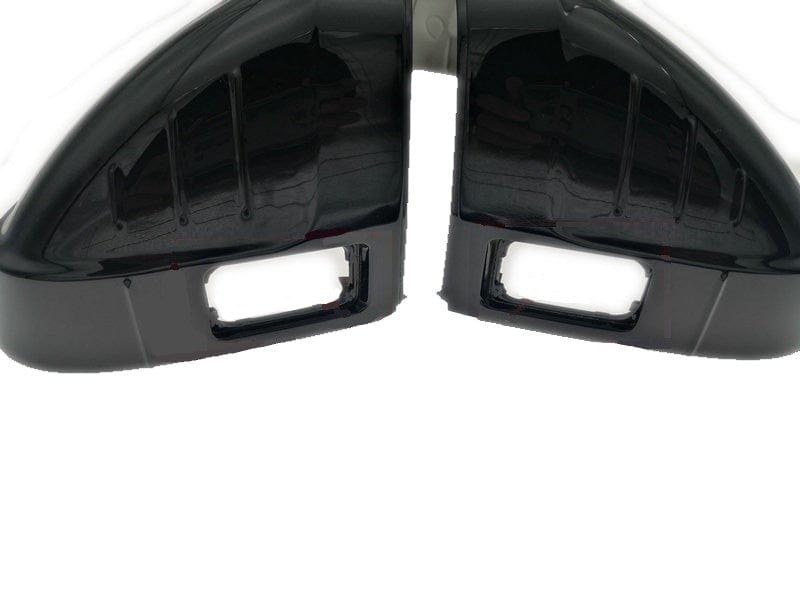 Avec détecteur d'angle mort Coques de rétroviseurs Noires Brillantes pour Audi A4 B9 (2017 - 2022)