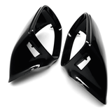 Avec Side Assist Coques de rétroviseurs Noires Brillantes pour Audi Q7 (2010 - 2015)