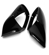 Sans Side Assist Coques de rétroviseurs Noires Brillantes pour Audi Q7 (2010 - 2015)