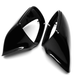 Sans Side Assist Coques de rétroviseurs Noires Brillantes pour Audi Q7 (2010 - 2015)