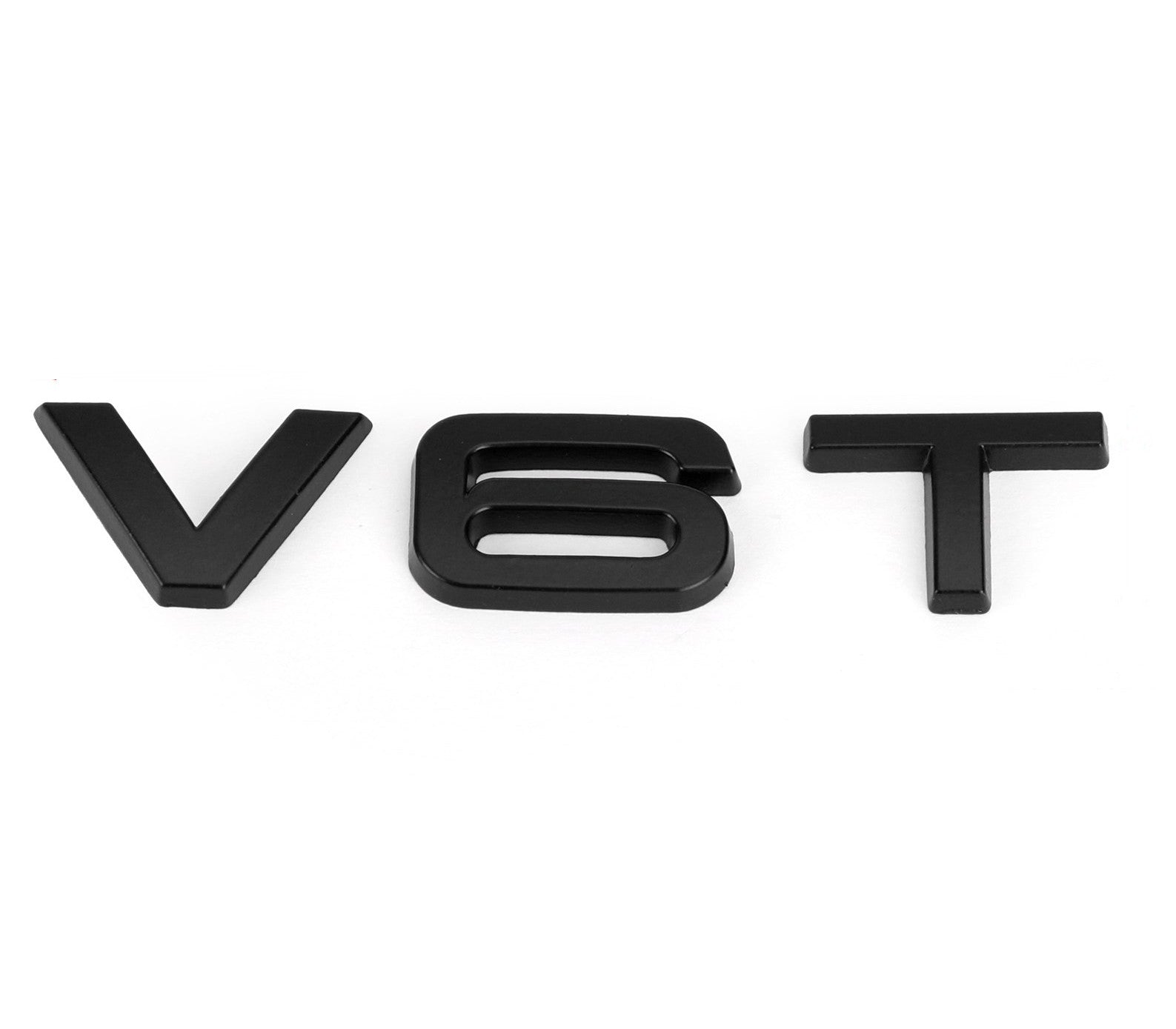 Emblème d'aile avant logo AUDI V6T Noir Black Edition