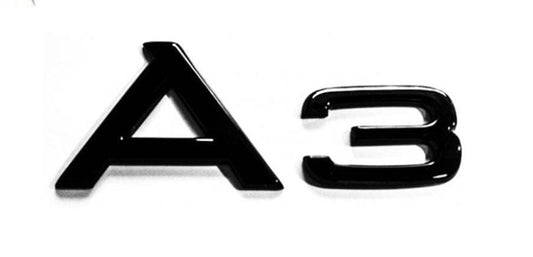 Emblème de coffre logo noir AUDI A3 Black Edition