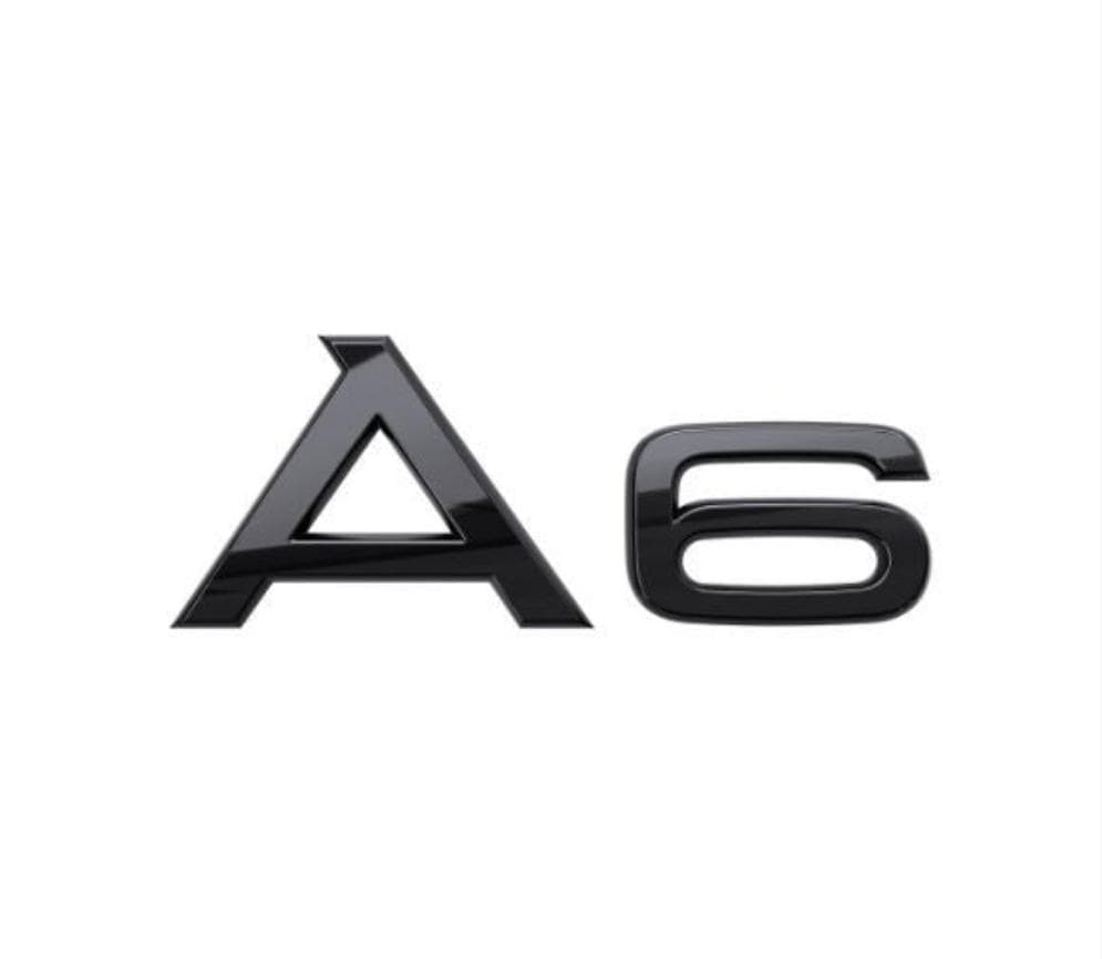 Emblème de coffre logo noir AUDI A6 Black Edition