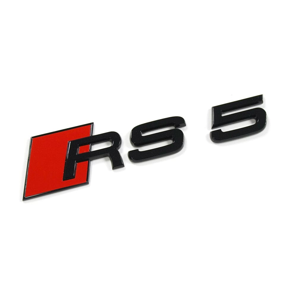 Emblème de coffre Black Edition AUDI RS5 Noir Brillant