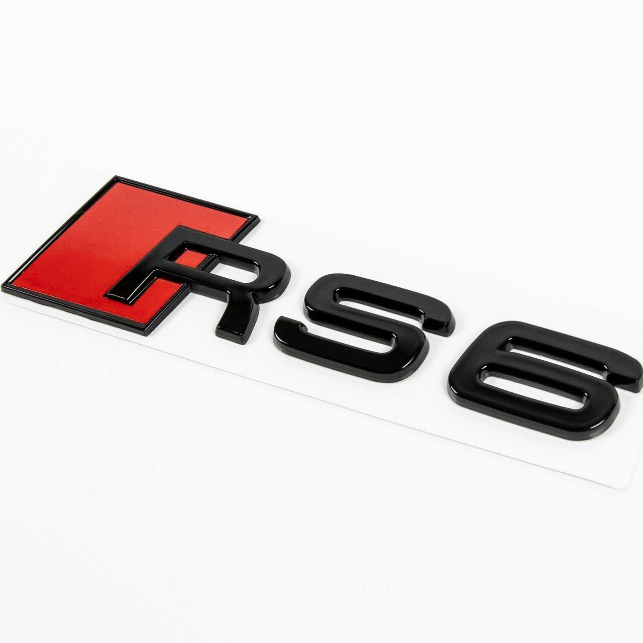 Emblème de coffre noir logo AUDI RS6 Black Edition